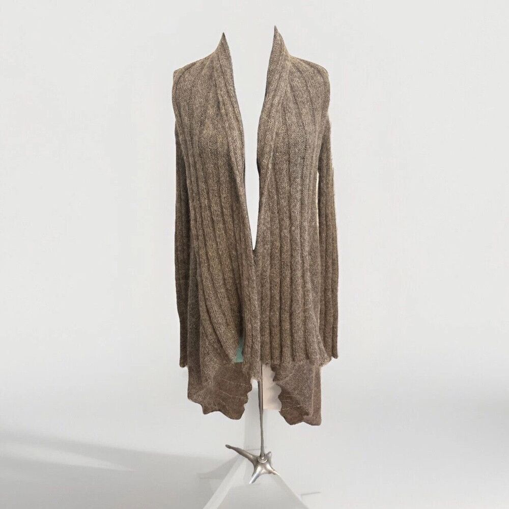 Isabel Benenato Sweater Italy 44 S/M Mohair Wool Knit Mesh Open Cardigan Elegant